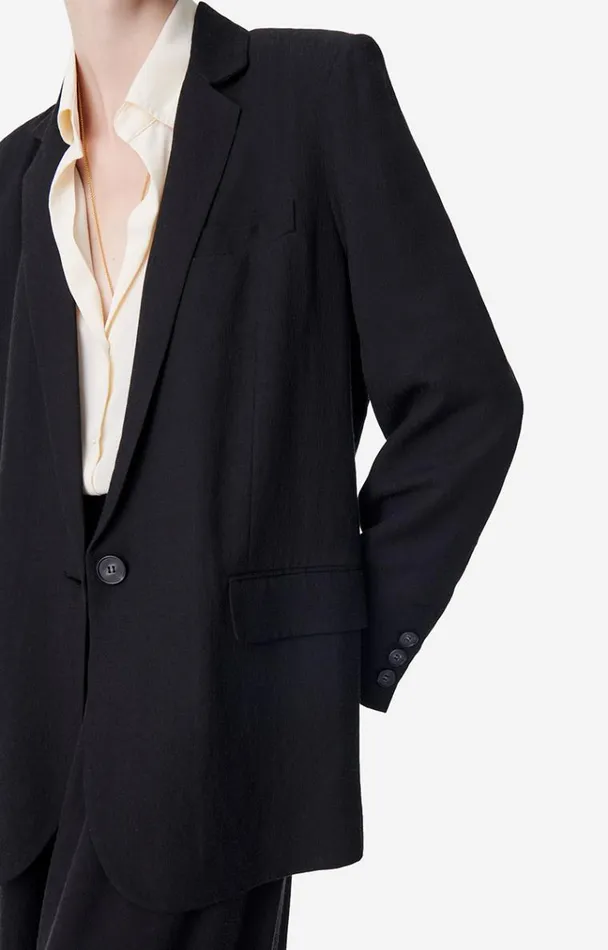 Vanessa Bruno Coats and Jackets Women Tilia Jacket Noir Vanessa Bruno Coats and Jackets Women Tilia Jacket Noir