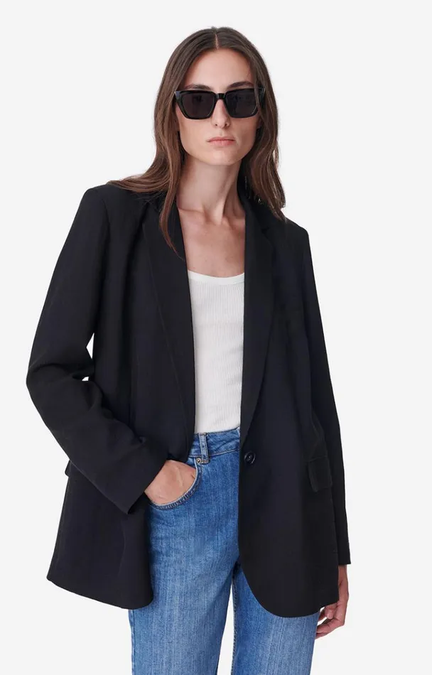 Vanessa Bruno Coats and Jackets Women Tilia Jacket Noir Vanessa Bruno Coats and Jackets Women Tilia Jacket Noir