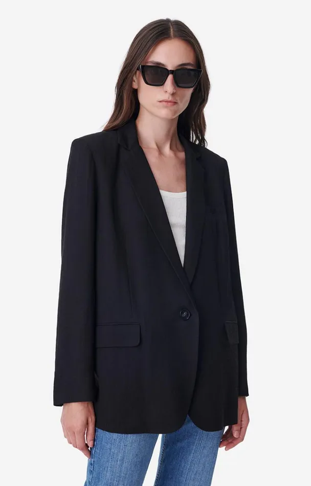 Vanessa Bruno Coats and Jackets Women Tilia Jacket Noir Vanessa Bruno Coats and Jackets Women Tilia Jacket Noir