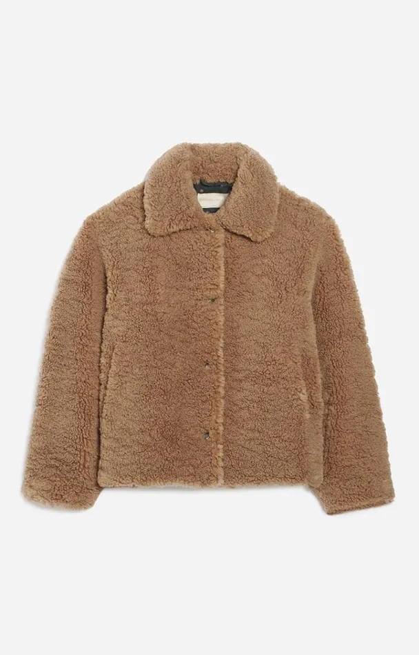 Vanessa Bruno Coats and Jackets Women Valrine Coat Biscuit Vanessa Bruno Coats and Jackets Women Valrine Coat Biscuit
