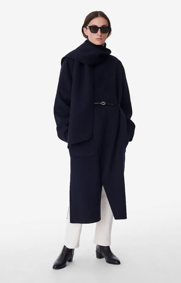 Vanessa Bruno Coats and Jackets Women Valeran Coat Bleu Marine