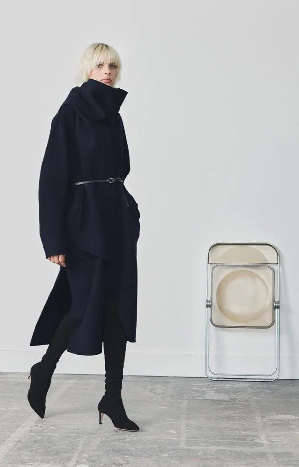 Vanessa Bruno Coats and Jackets Women Valeran Coat Bleu Marine