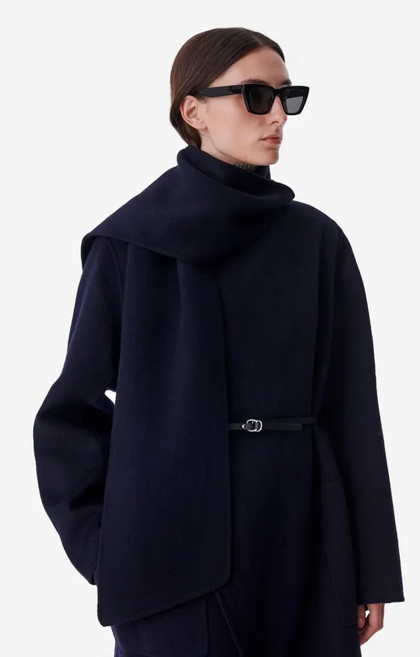 Vanessa Bruno Coats and Jackets Women Valeran Coat Bleu Marine