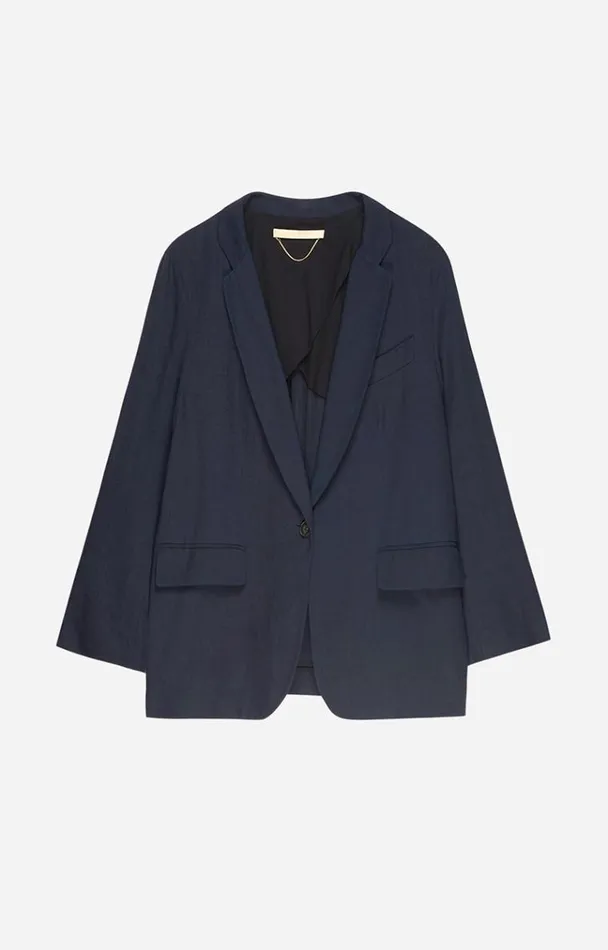 Vanessa Bruno Coats and Jackets Women Virginia Blazer Bleu Marine