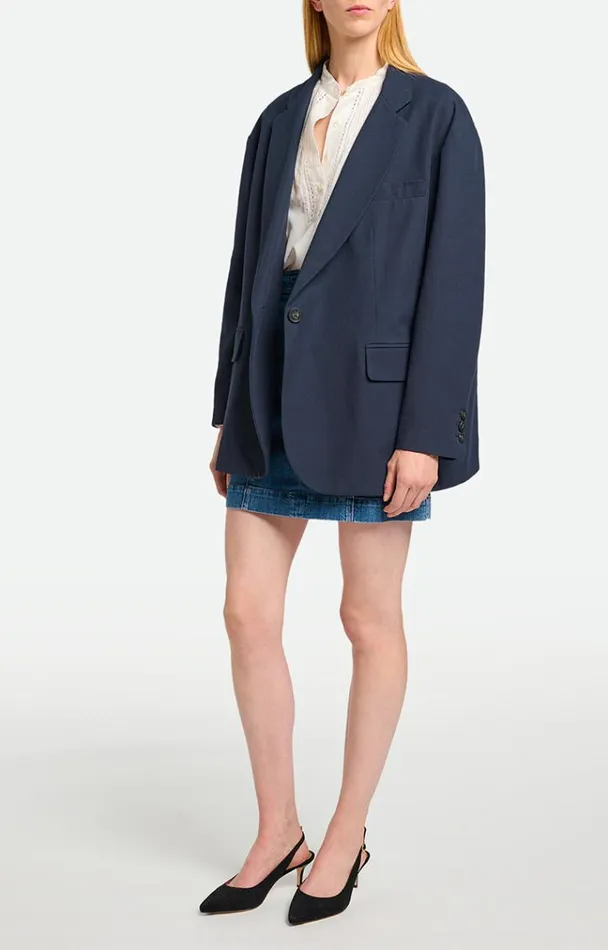 Vanessa Bruno Coats and Jackets Women Virginia Blazer Bleu Marine