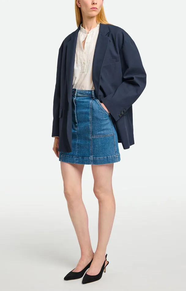 Vanessa Bruno Coats and Jackets Women Virginia Blazer Bleu Marine