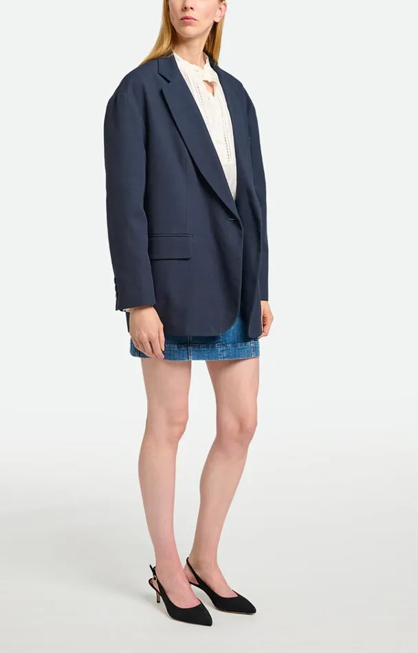 Vanessa Bruno Coats and Jackets Women Virginia Blazer Bleu Marine