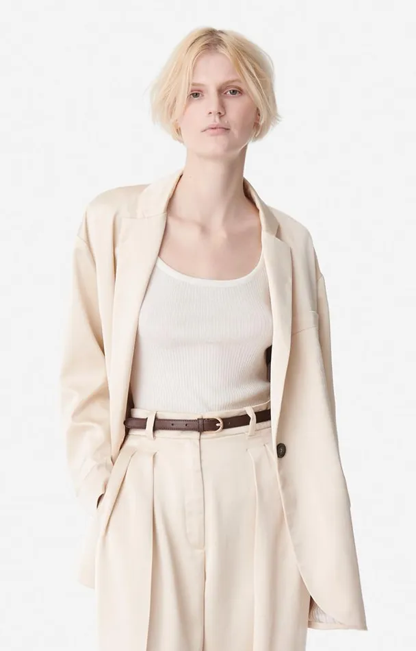 Vanessa Bruno Coats and Jackets Women Virginia Jacket Greige Vanessa Bruno Coats and Jackets Women Virginia Jacket Greige