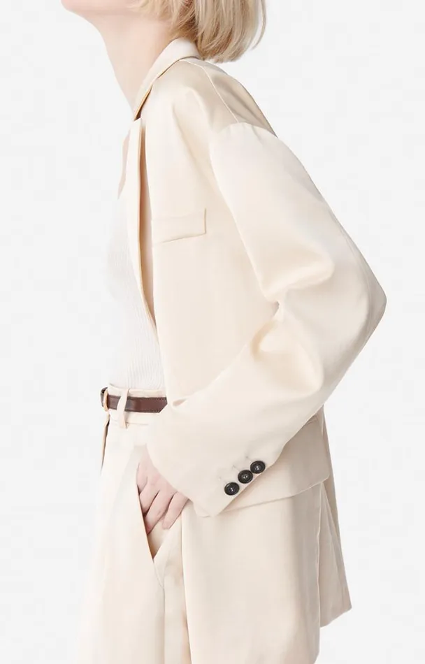Vanessa Bruno Coats and Jackets Women Virginia Jacket Greige Vanessa Bruno Coats and Jackets Women Virginia Jacket Greige