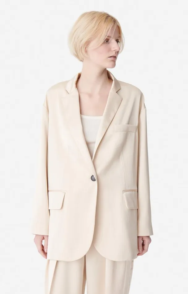 Vanessa Bruno Coats and Jackets Women Virginia Jacket Greige Vanessa Bruno Coats and Jackets Women Virginia Jacket Greige