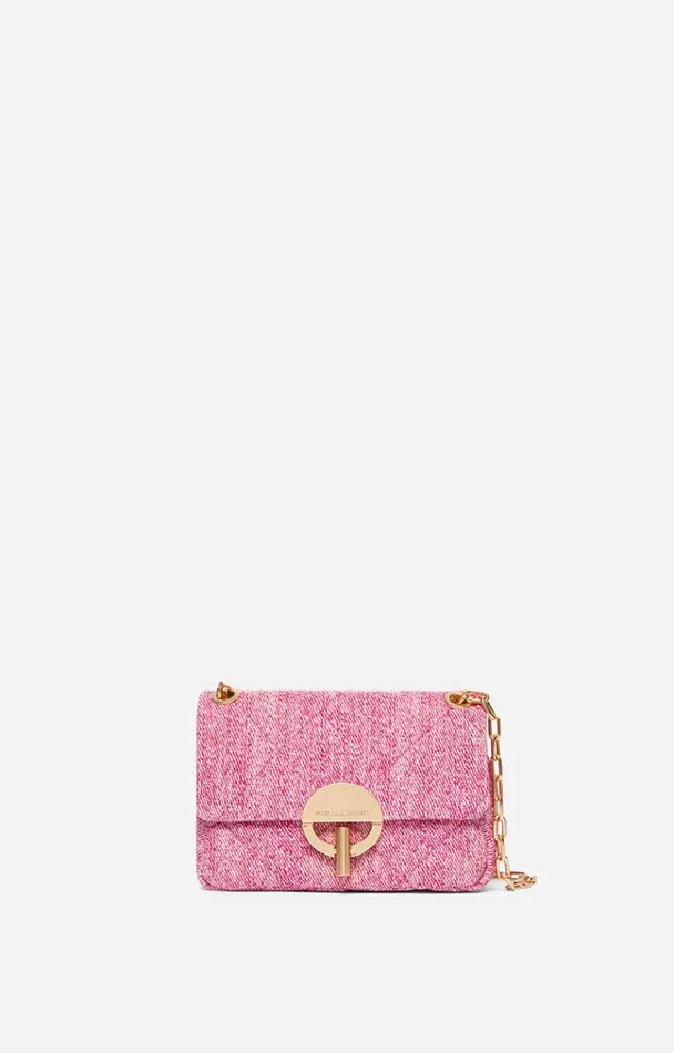 Vanessa Bruno Crossbody Bags Women Cotton Nano Moon Bag Fushia