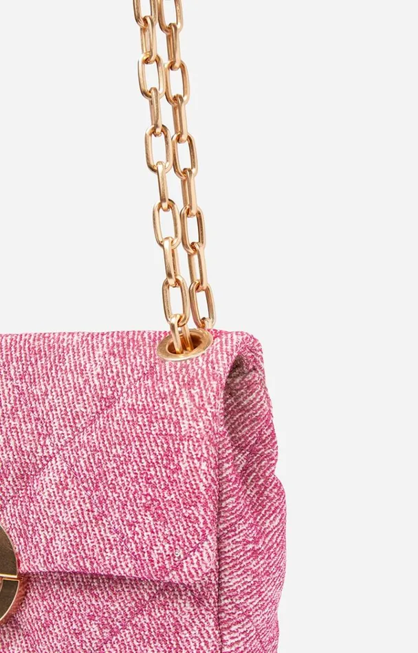Vanessa Bruno Crossbody Bags Women Cotton Nano Moon Bag Fushia