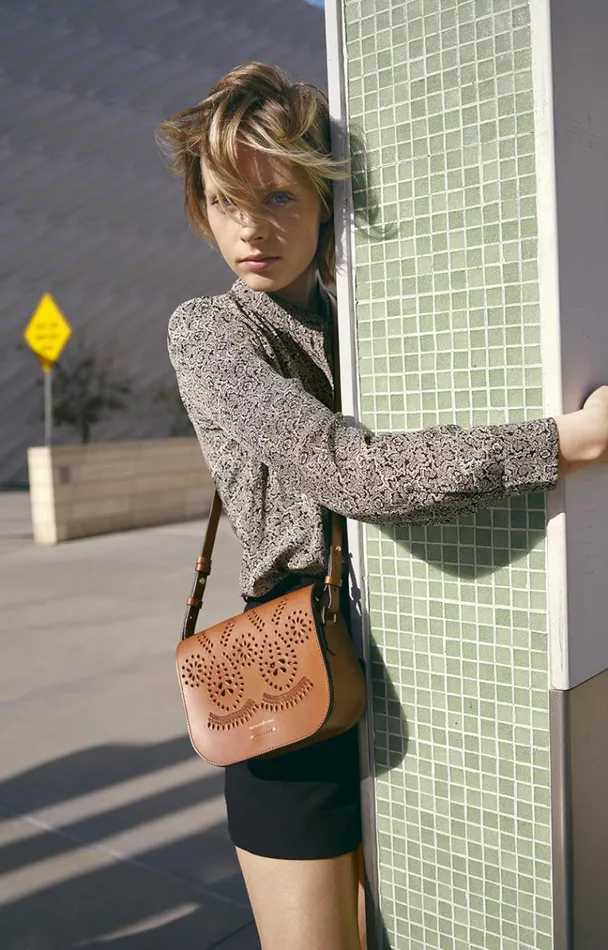 Vanessa Bruno Crossbody Bags Women Holly Messenger Bag Cognac