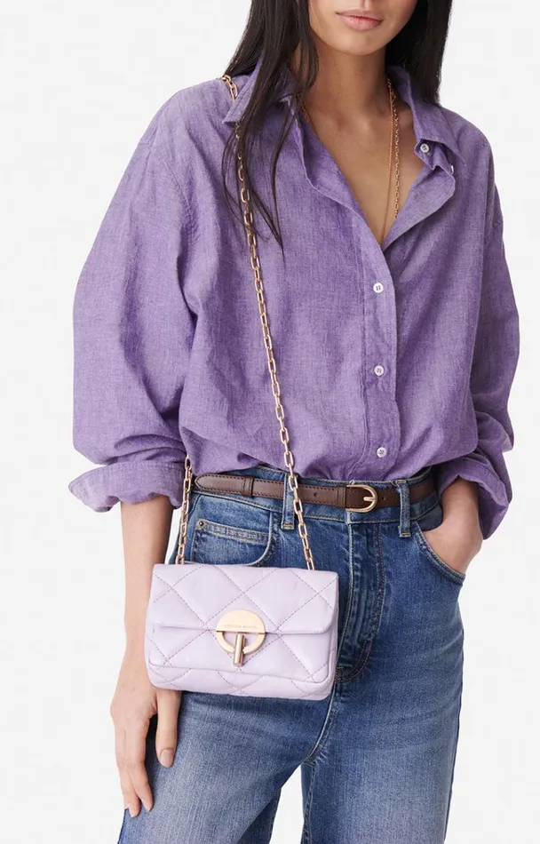 Vanessa Bruno Crossbody Bags Women Leather Nano Moon Bag Parme