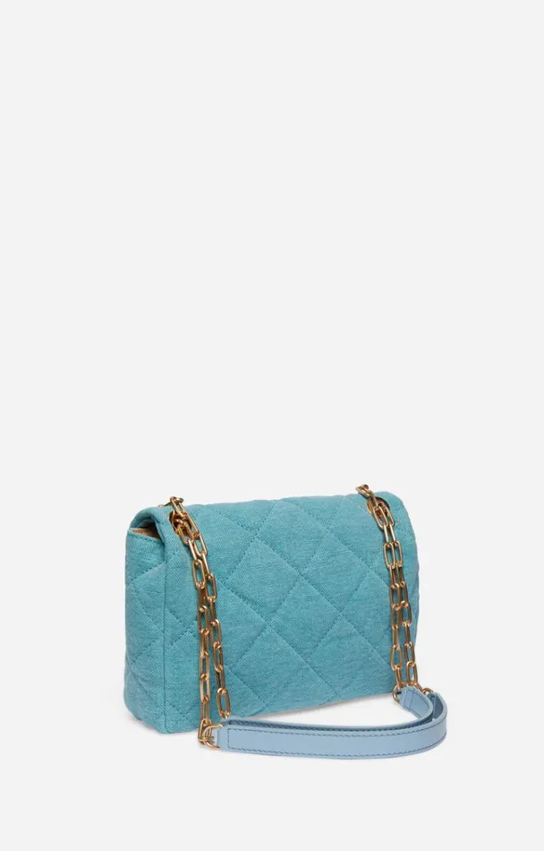 Vanessa Bruno Crossbody Bags Women Linen Moon Bag Azur Vanessa Bruno Crossbody Bags Women Linen Moon Bag Azur