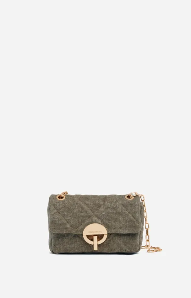 Vanessa Bruno Crossbody Bags Women Linen Nano Moon Bag Kaki