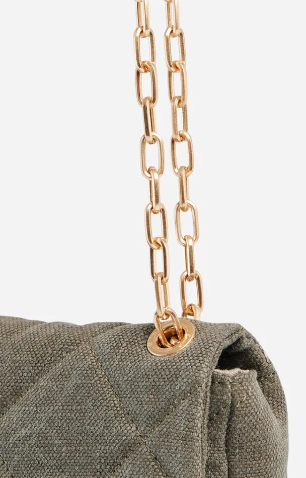 Vanessa Bruno Crossbody Bags Women Linen Nano Moon Bag Kaki