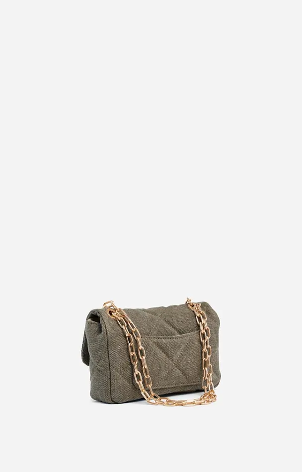 Vanessa Bruno Crossbody Bags Women Linen Nano Moon Bag Kaki