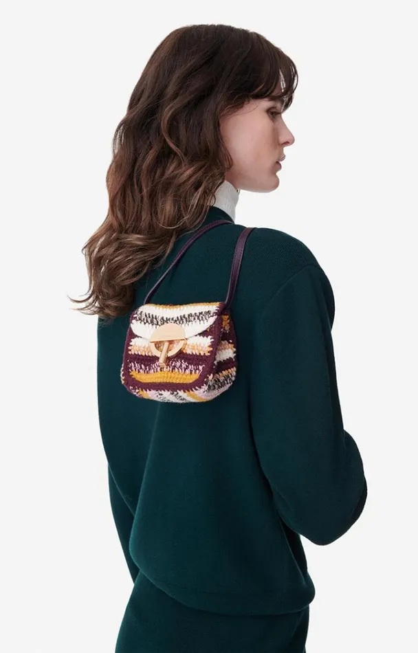 Vanessa Bruno Crossbody Bags Women Mini Moon Wool Belt Bag Multicojaune Vanessa Bruno Crossbody Bags Women Mini Moon Wool Belt Bag Multicojaune