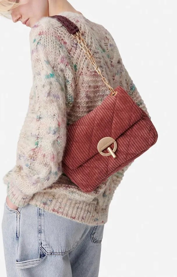 Vanessa Bruno Crossbody Bags Women Moon Bag In Corduroy Vanessa Bruno Crossbody Bags Women Moon Bag In Corduroy