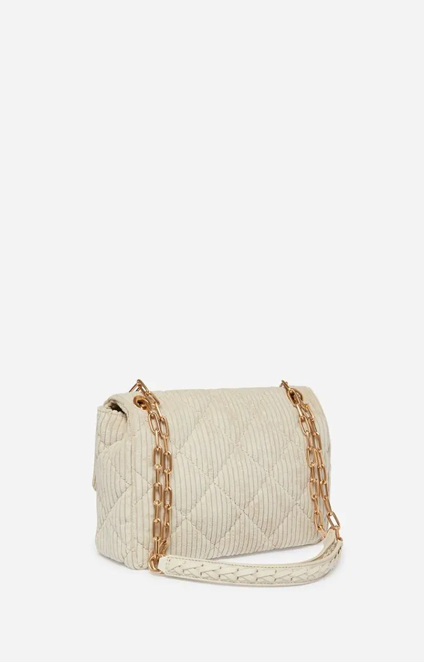 Vanessa Bruno Crossbody Bags Women Moon Bag In Corduroy Cru00e8me Vanessa Bruno Crossbody Bags Women Moon Bag In Corduroy Cru00e8me