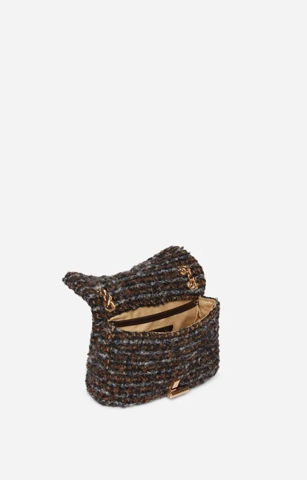 Vanessa Bruno Crossbody Bags Women Nano Moon Bag In Tweed Multicolore Vanessa Bruno Crossbody Bags Women Nano Moon Bag In Tweed Multicolore