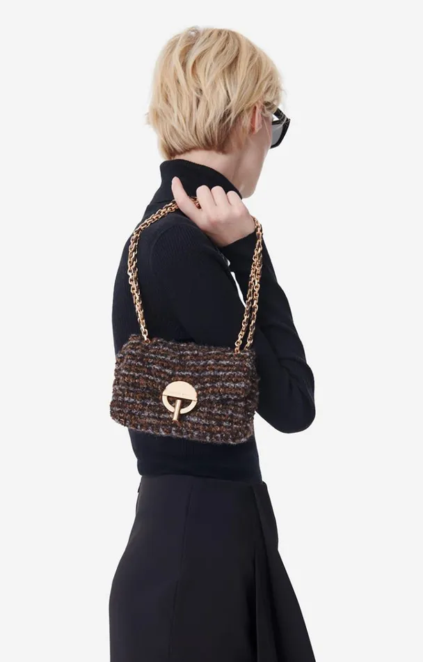 Vanessa Bruno Crossbody Bags Women Nano Moon Bag In Tweed Multicolore Vanessa Bruno Crossbody Bags Women Nano Moon Bag In Tweed Multicolore