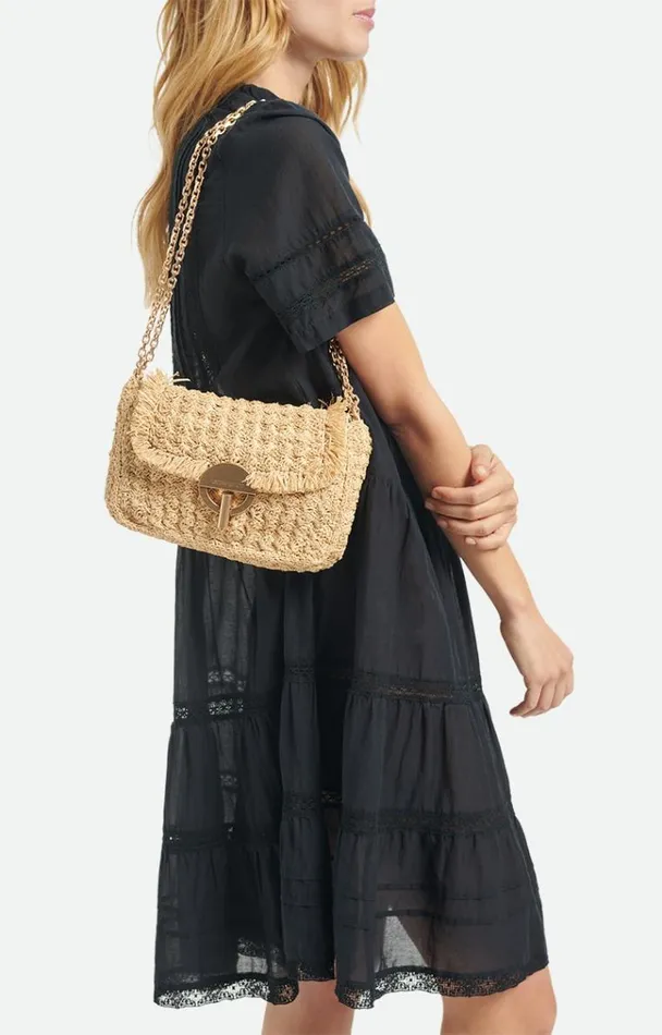 Vanessa Bruno Crossbody Bags Women Raffia Moon Bag Naturel Vanessa Bruno Crossbody Bags Women Raffia Moon Bag Naturel