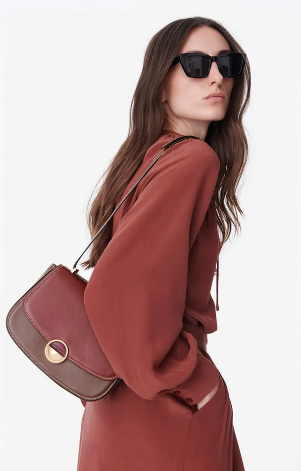 Vanessa Bruno Crossbody Bags Women Romy Flap Bag Bordeaux Vanessa Bruno Crossbody Bags Women Romy Flap Bag Bordeaux