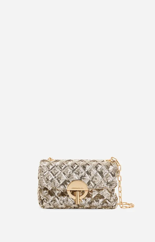 Vanessa Bruno Crossbody Bags Women Sequined Nano Moon Bag Or Pale