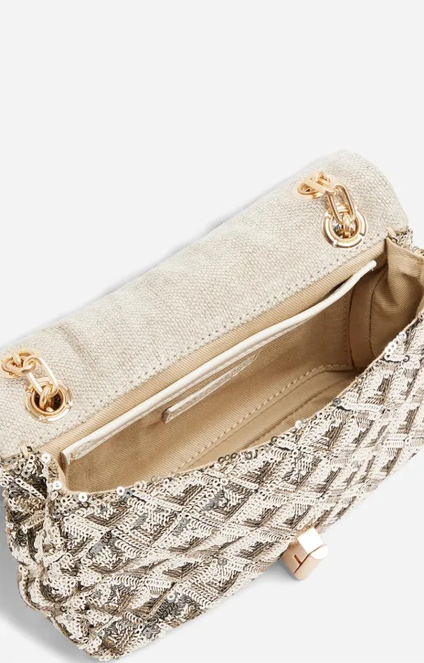 Vanessa Bruno Crossbody Bags Women Sequined Nano Moon Bag Or Pale Vanessa Bruno Crossbody Bags Women Sequined Nano Moon Bag Or Pale