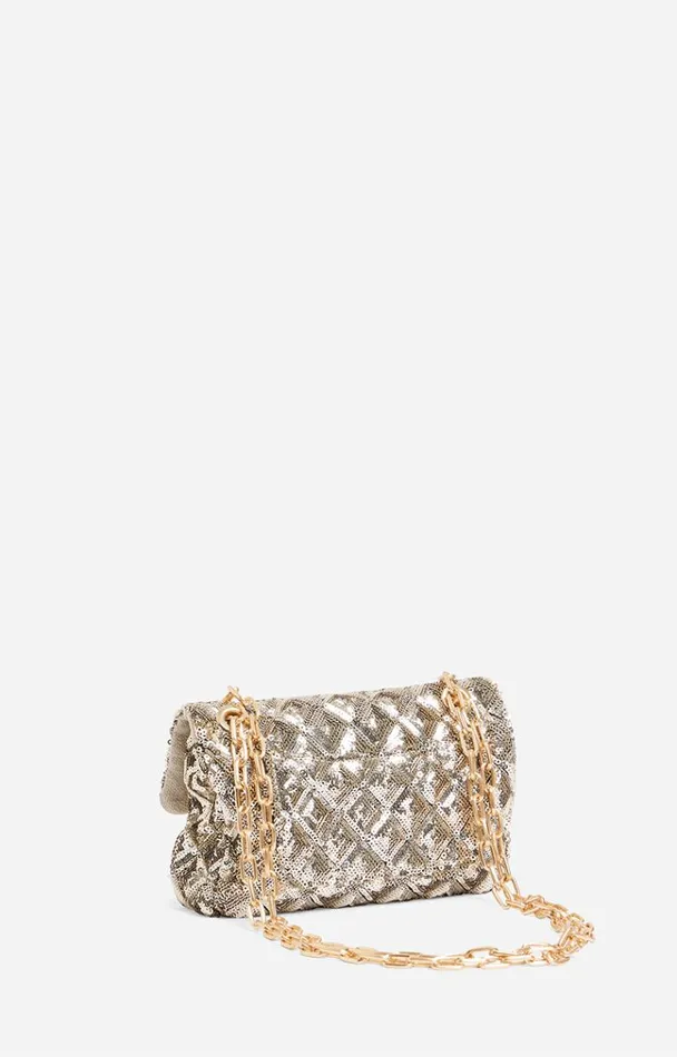Vanessa Bruno Crossbody Bags Women Sequined Nano Moon Bag Or Pale Vanessa Bruno Crossbody Bags Women Sequined Nano Moon Bag Or Pale