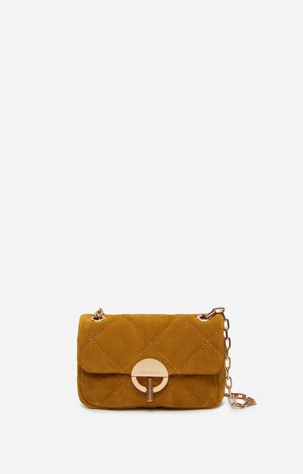 Vanessa Bruno Crossbody Bags Women Suede Nano Moon Bag Noisette