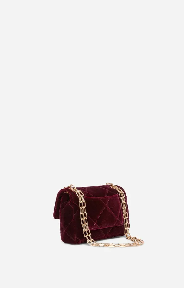 Vanessa Bruno Crossbody Bags Women Velvet Nano Moon Bag Aubergine Vanessa Bruno Crossbody Bags Women Velvet Nano Moon Bag Aubergine