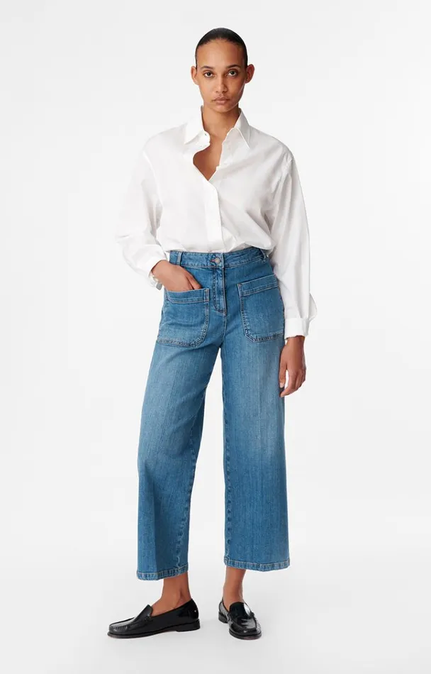 Vanessa Bruno Denim Women Cropped Helias Jeans Indigo Clair