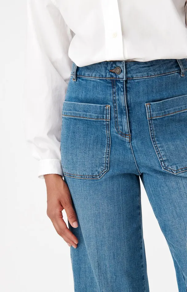 Vanessa Bruno Denim Women Cropped Helias Jeans Indigo Clair Vanessa Bruno Denim Women Cropped Helias Jeans Indigo Clair