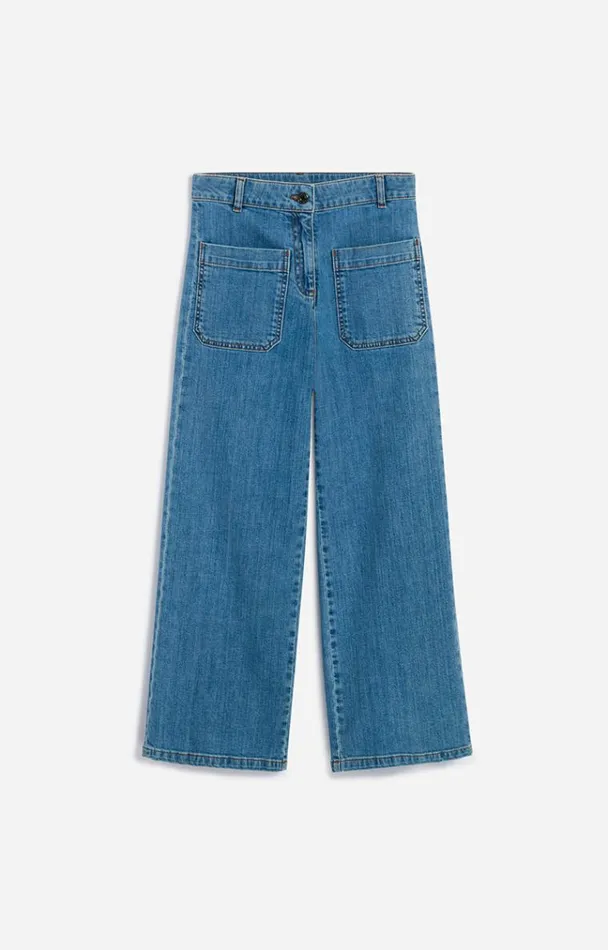 Vanessa Bruno Denim Women Cropped Helias Jeans Indigo Clair Vanessa Bruno Denim Women Cropped Helias Jeans Indigo Clair