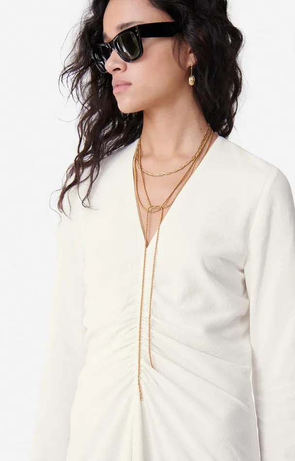 Vanessa Bruno Dresses and Jumpsuits Women Biba Dress Ecru Vanessa Bruno Dresses and Jumpsuits Women Biba Dress Ecru