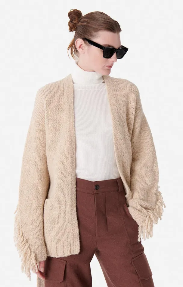 Vanessa Bruno Knitwear Women Blondine Cardigan Beige Vanessa Bruno Knitwear Women Blondine Cardigan Beige