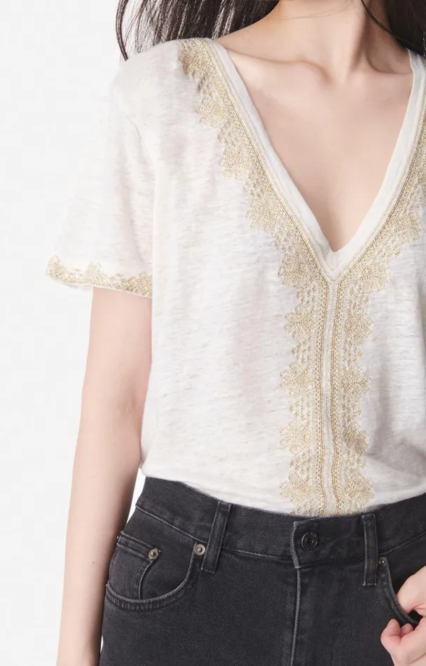 Vanessa Bruno Shirts and Tops Women Amaya Top Ecru Vanessa Bruno Shirts and Tops Women Amaya Top Ecru