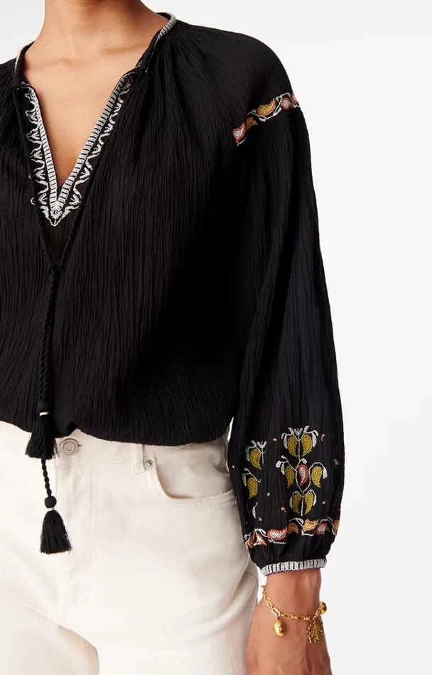 Vanessa Bruno Shirts and Tops Women Bambi Blouse Noir Vanessa Bruno Shirts and Tops Women Bambi Blouse Noir