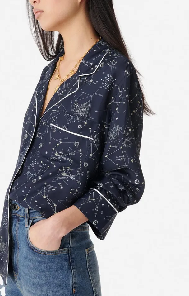 Vanessa Bruno Shirts and Tops Women Belel Shirt Bleu Marine Vanessa Bruno Shirts and Tops Women Belel Shirt Bleu Marine
