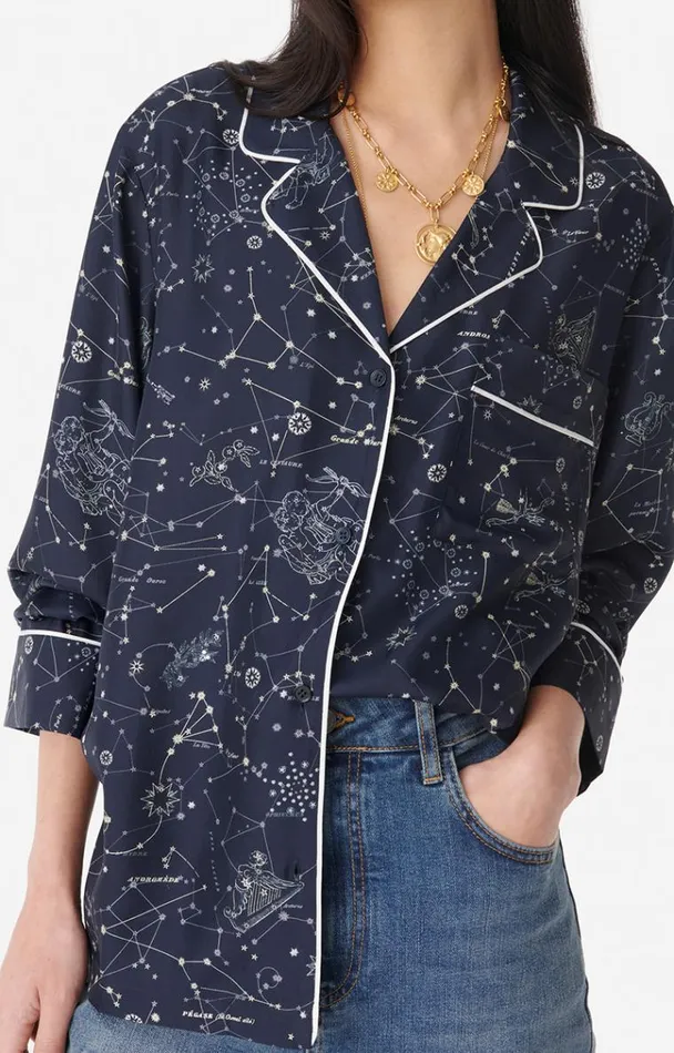 Vanessa Bruno Shirts and Tops Women Belel Shirt Bleu Marine Vanessa Bruno Shirts and Tops Women Belel Shirt Bleu Marine