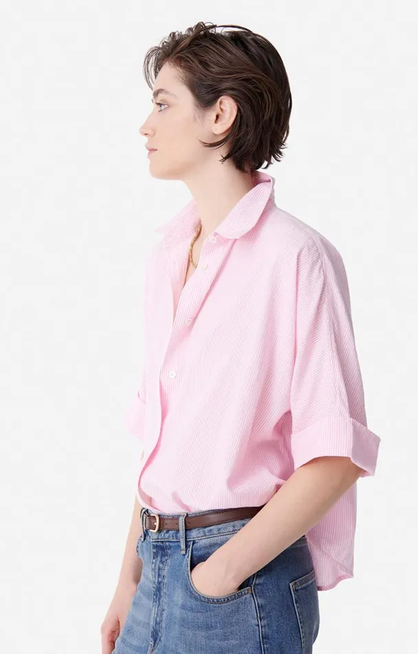Vanessa Bruno Shirts and Tops Women Bobby Shirt Rose Blanc Vanessa Bruno Shirts and Tops Women Bobby Shirt Rose Blanc