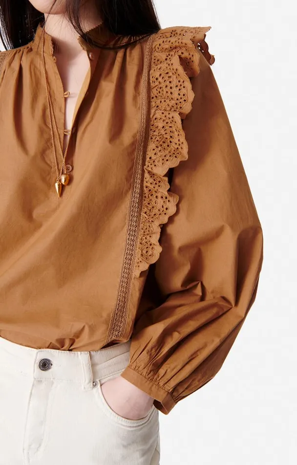 Vanessa Bruno Shirts and Tops Women Vasco Blouse Biscuit Vanessa Bruno Shirts and Tops Women Vasco Blouse Biscuit