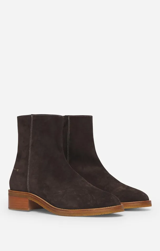 Vanessa Bruno Shoes Women Ankle Boots In GoatSkin Suede Amer Vanessa Bruno Shoes Women Ankle Boots In GoatSkin Suede Amer
