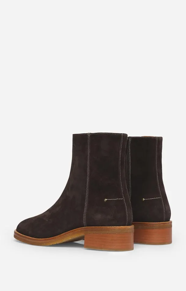 Vanessa Bruno Shoes Women Ankle Boots In GoatSkin Suede Amer Vanessa Bruno Shoes Women Ankle Boots In GoatSkin Suede Amer