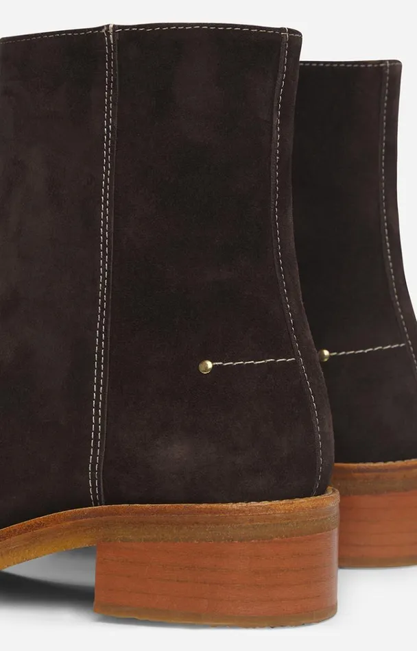 Vanessa Bruno Shoes Women Ankle Boots In GoatSkin Suede Amer Vanessa Bruno Shoes Women Ankle Boots In GoatSkin Suede Amer