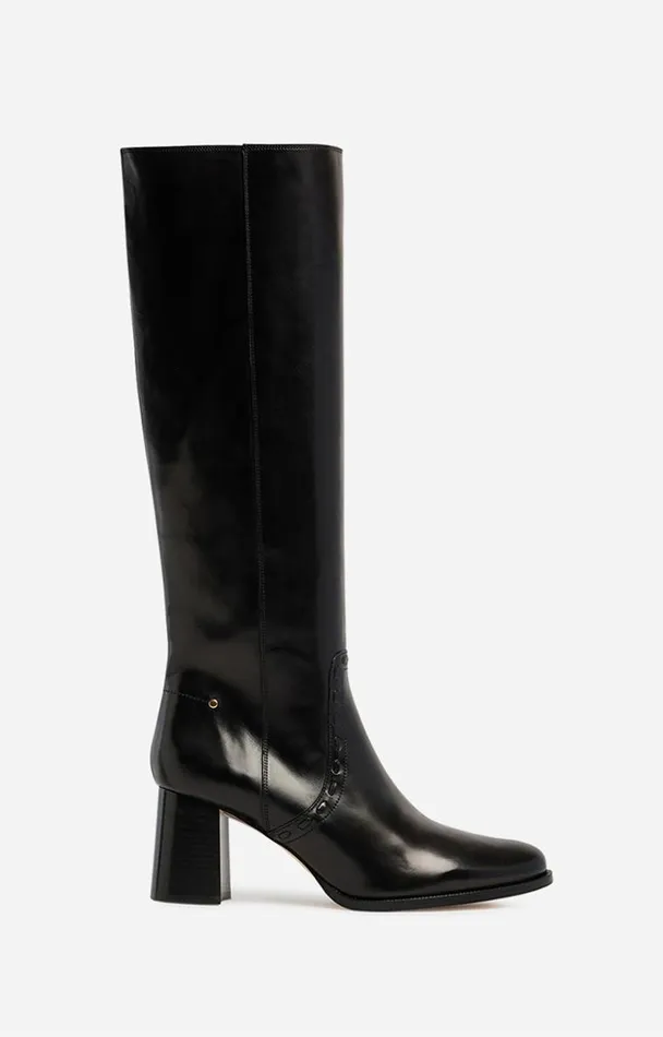 Vanessa Bruno Shoes Women Boots In Smooth Leather Noir