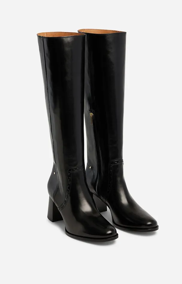 Vanessa Bruno Shoes Women Boots In Smooth Leather Noir Vanessa Bruno Shoes Women Boots In Smooth Leather Noir
